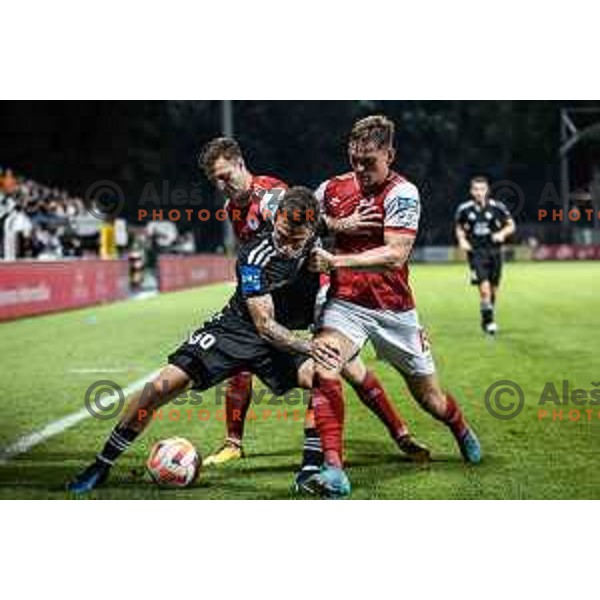 in action during UEFA Conference league qualifier football match between NS Mura and Saint Patrick’s Athletic in Fazanerija, Murska Sobota, Slovenia on July 28, 2022. Photo: Jure Banfi