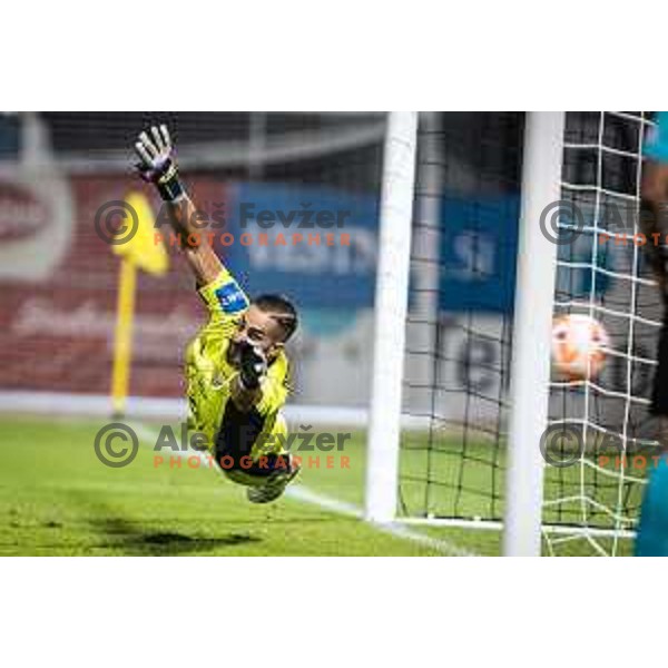 Matko Obradovic in action during UEFA Conference league qualifier football match between NS Mura and Saint Patrick’s Athletic in Fazanerija, Murska Sobota, Slovenia on July 28, 2022. Photo: Jure Banfi