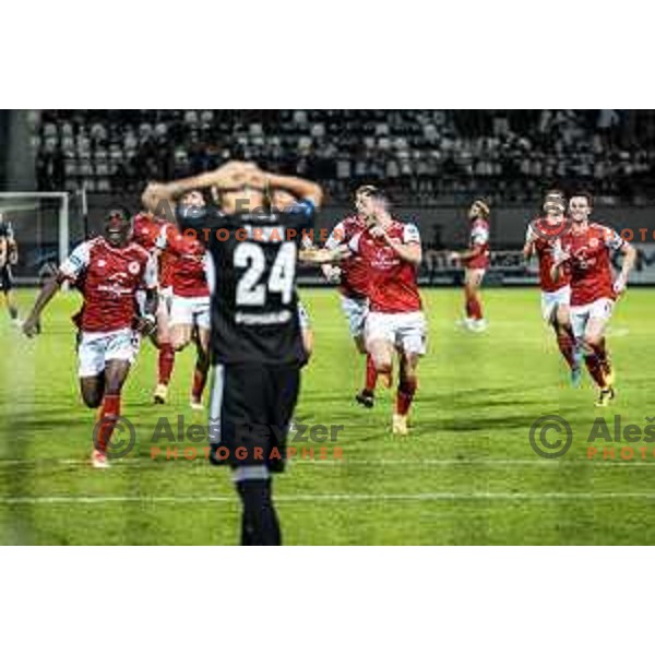 in action during UEFA Conference league qualifier football match between NS Mura and Saint Patrick’s Athletic in Fazanerija, Murska Sobota, Slovenia on July 28, 2022. Photo: Jure Banfi