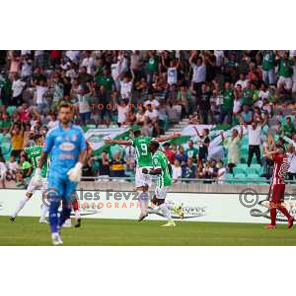 in action during UEFA Conference league qualifyer between Olimpija and Sepsi OSK in Arena Stozice, Ljubljana, Slovenia on July 28, 2022