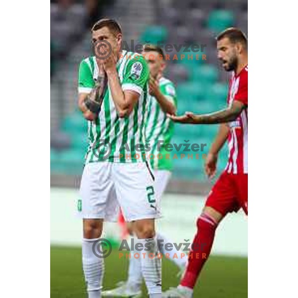 in action during UEFA Conference league qualifyer between Olimpija and Sepsi OSK in Arena Stozice, Ljubljana, Slovenia on July 28, 2022