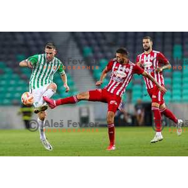 Timi Max Elsnik in action during UEFA Conference league qualifyer between Olimpija and Sepsi OSK in Arena Stozice, Ljubljana, Slovenia on July 28, 2022