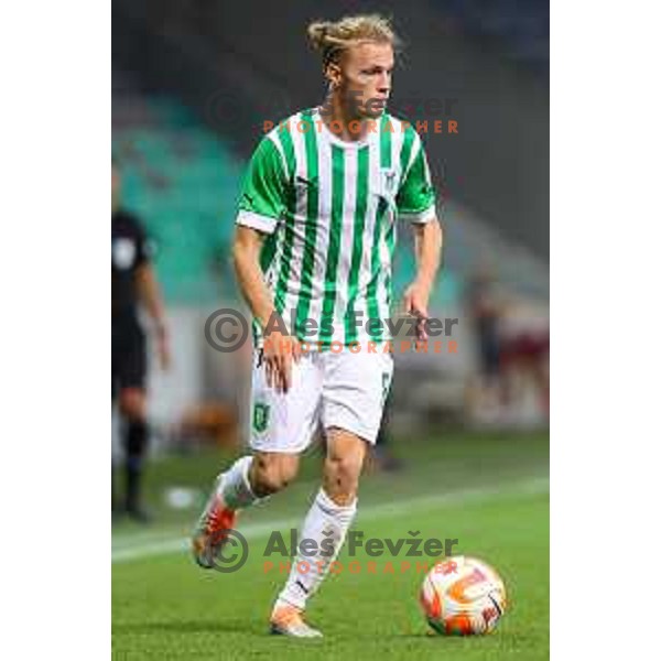 in action during UEFA Conference league qualifyer between Olimpija and Sepsi OSK in Arena Stozice, Ljubljana, Slovenia on July 28, 2022