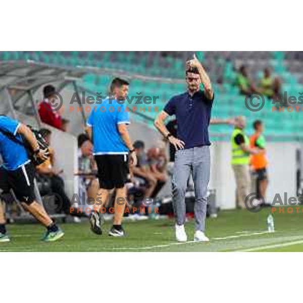 in action during UEFA Conference league qualifyer between Olimpija and Sepsi OSK in Arena Stozice, Ljubljana, Slovenia on July 28, 2022