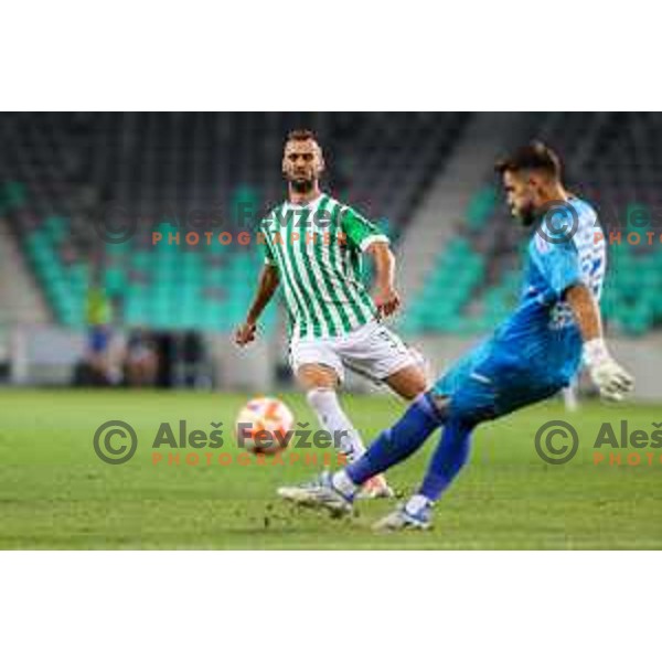 Mustafa Nukic in action during UEFA Conference league qualifyer between Olimpija and Sepsi OSK in Arena Stozice, Ljubljana, Slovenia on July 28, 2022