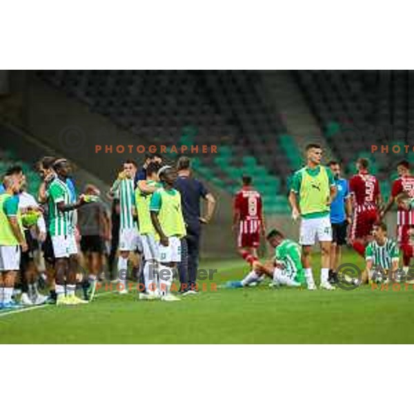 in action during UEFA Conference league qualifyer between Olimpija and Sepsi OSK in Arena Stozice, Ljubljana, Slovenia on July 28, 2022