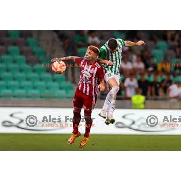 in action during UEFA Conference league qualifyer between Olimpija and Sepsi OSK in Arena Stozice, Ljubljana, Slovenia on July 28, 2022