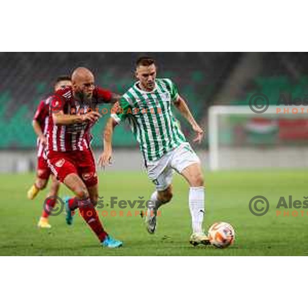 in action during UEFA Conference league qualifyer between Olimpija and Sepsi OSK in Arena Stozice, Ljubljana, Slovenia on July 28, 2022