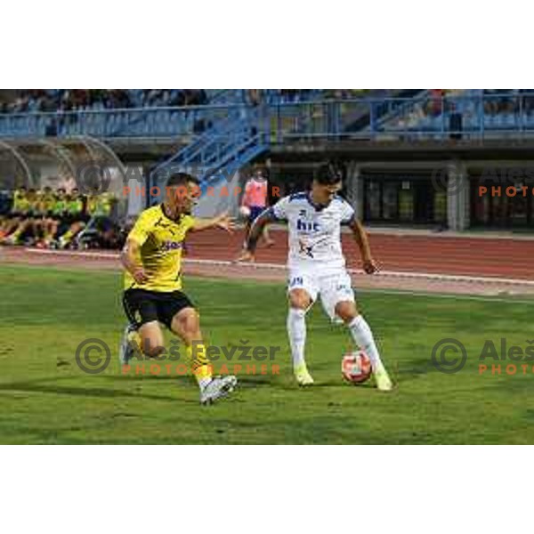 in action during Prva Liga Telemach 2022-2023 football match between Gorica and Kalcer Radomlje in Gorica, Slovenia on July 29, 2022