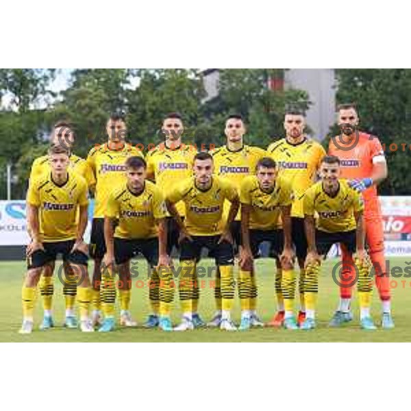 in action during Prva Liga Telemach 2022-2023 football match between Gorica and Kalcer Radomlje in Gorica, Slovenia on July 29, 2022