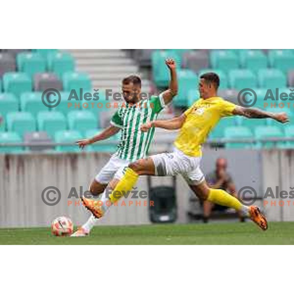 Mustafa Nukic in action during Prva Liga Telemach 2022-2023 football match between Olimpija and Bravo in SRC Stozice, Ljubljana, Slovenia on July 31, 2022