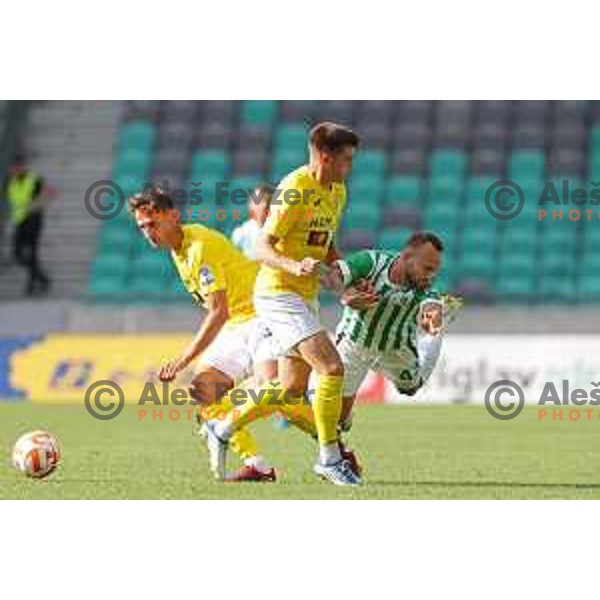 in action during Prva Liga Telemach 2022-2023 football match between Olimpija and Bravo in SRC Stozice, Ljubljana, Slovenia on July 31, 2022