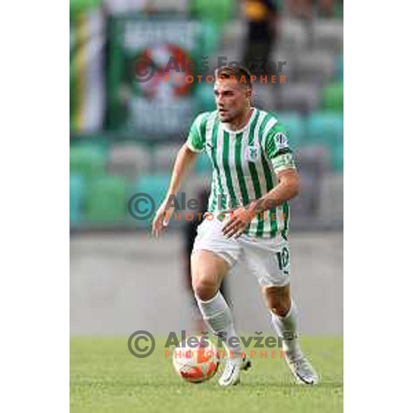 Timi Max Elsnik in action during Prva Liga Telemach 2022-2023 football match between Olimpija and Bravo in SRC Stozice, Ljubljana, Slovenia on July 31, 2022