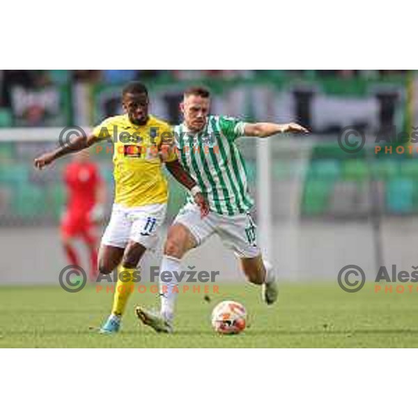 Timi Max Elsnik in action during Prva Liga Telemach 2022-2023 football match between Olimpija and Bravo in SRC Stozice, Ljubljana, Slovenia on July 31, 2022