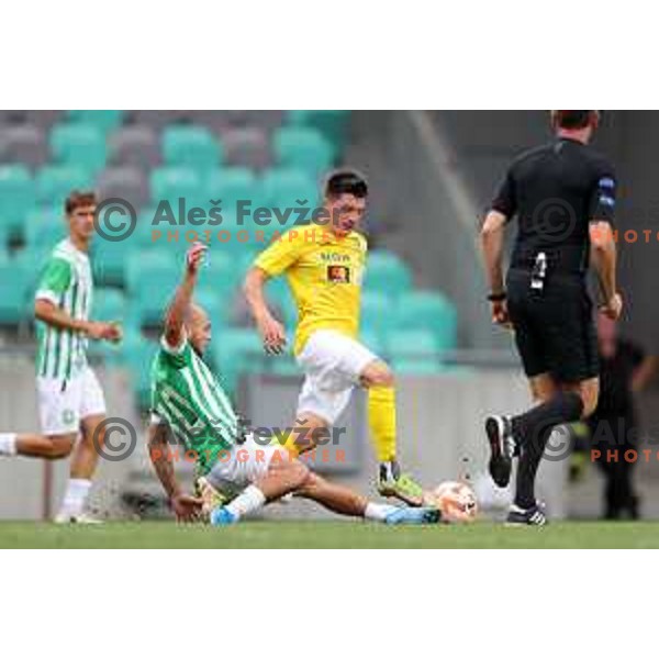 in action during Prva Liga Telemach 2022-2023 football match between Olimpija and Bravo in SRC Stozice, Ljubljana, Slovenia on July 31, 2022