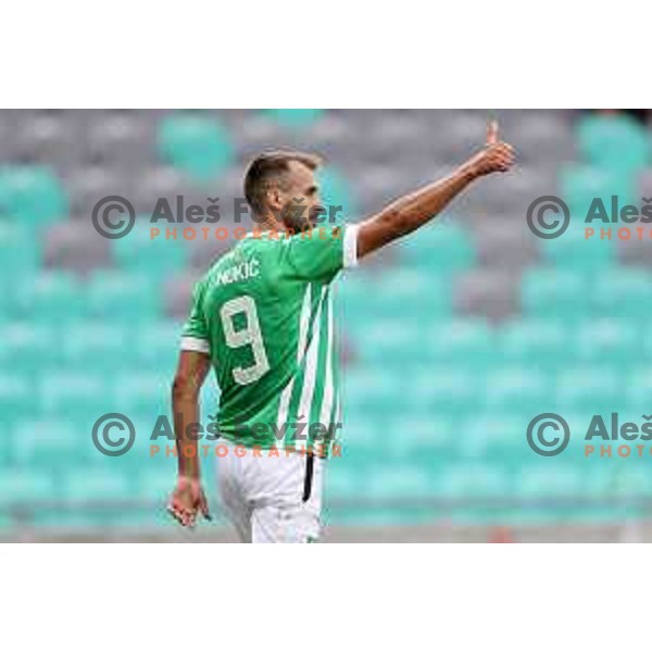 Mustafa Nukic in action during Prva Liga Telemach 2022-2023 football match between Olimpija and Bravo in SRC Stozice, Ljubljana, Slovenia on July 31, 2022