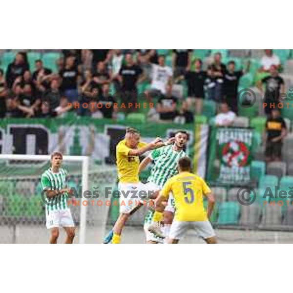 in action during Prva Liga Telemach 2022-2023 football match between Olimpija and Bravo in SRC Stozice, Ljubljana, Slovenia on July 31, 2022