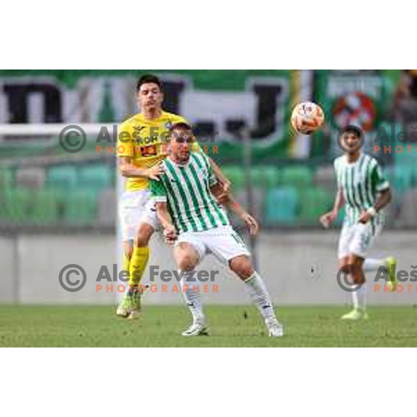 in action during Prva Liga Telemach 2022-2023 football match between Olimpija and Bravo in SRC Stozice, Ljubljana, Slovenia on July 31, 2022