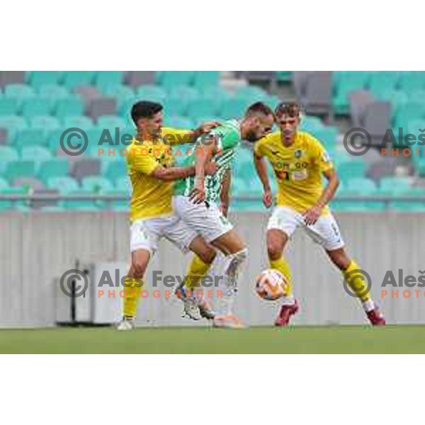 Mustafa Nukic in action during Prva Liga Telemach 2022-2023 football match between Olimpija and Bravo in SRC Stozice, Ljubljana, Slovenia on July 31, 2022