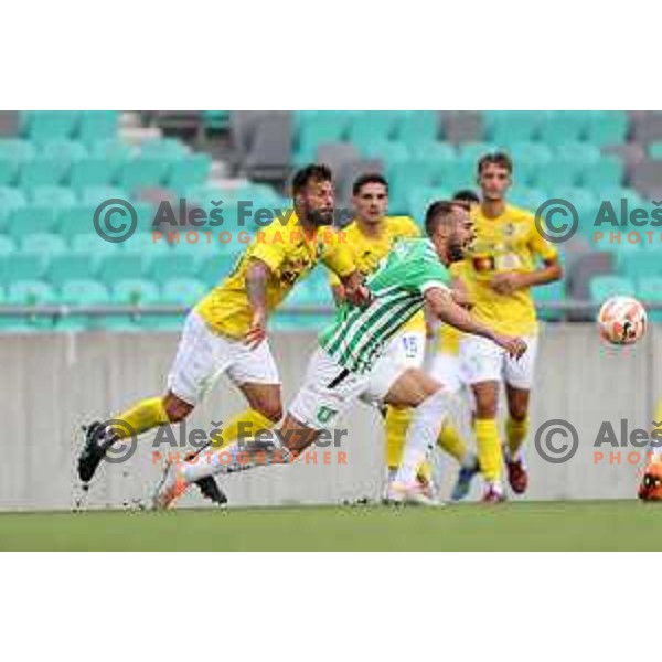 Mustafa Nukic in action during Prva Liga Telemach 2022-2023 football match between Olimpija and Bravo in SRC Stozice, Ljubljana, Slovenia on July 31, 2022