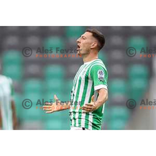 Mario Kvesic in action during Prva Liga Telemach 2022-2023 football match between Olimpija and Bravo in SRC Stozice, Ljubljana, Slovenia on July 31, 2022