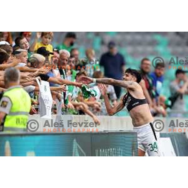 during Prva Liga Telemach 2022-2023 football match between Olimpija and Bravo in SRC Stozice, Ljubljana, Slovenia on July 31, 2022