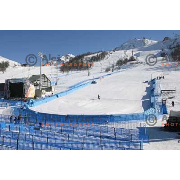Olympic village in Sestriere during Torino 2006 Winter Olympic Games, Italy on February 10, 2006