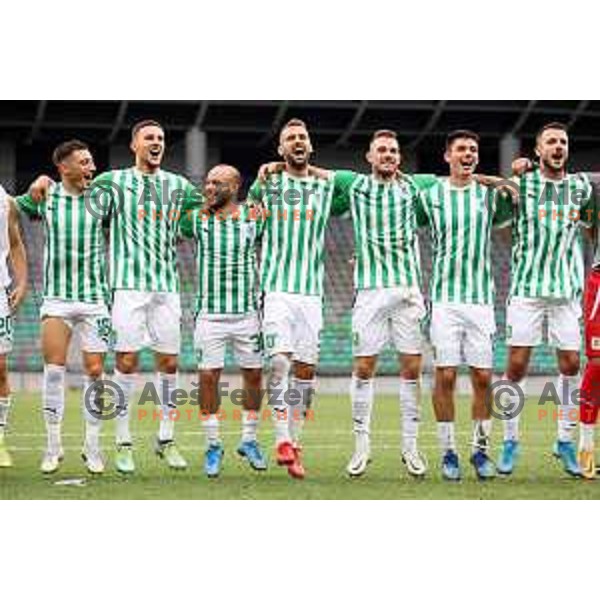 Mustafa Nukic in action during Prva Liga Telemach 2022-2023 football match between Olimpija and Bravo in SRC Stozice, Ljubljana, Slovenia on July 31, 2022