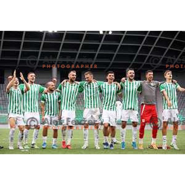 Mustafa Nukic in action during Prva Liga Telemach 2022-2023 football match between Olimpija and Bravo in SRC Stozice, Ljubljana, Slovenia on July 31, 2022