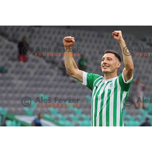 Mario Kvesic in action during Prva Liga Telemach 2022-2023 football match between Olimpija and Bravo in SRC Stozice, Ljubljana, Slovenia on July 31, 2022