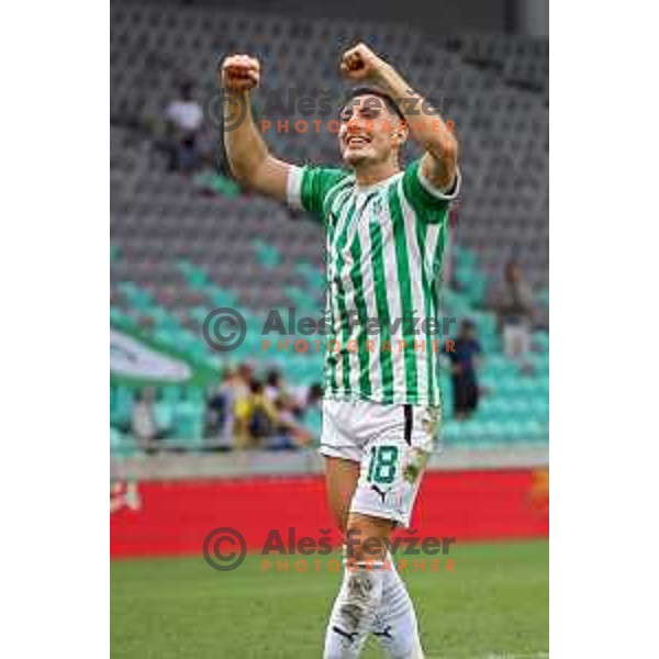 Mario Kvesic in action during Prva Liga Telemach 2022-2023 football match between Olimpija and Bravo in SRC Stozice, Ljubljana, Slovenia on July 31, 2022