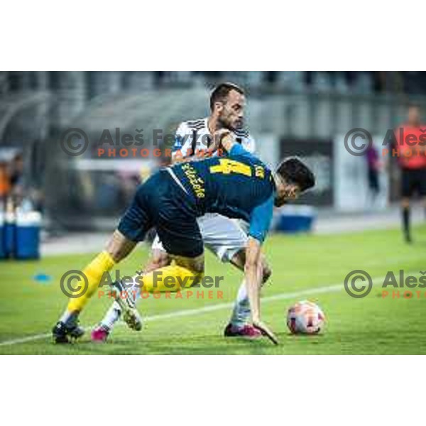 Ziga Kous in action during Prva liga Telemach football match between Celje and Mura in Arena z’dezele, Celje, Slovenia on July 31, 2022. Photo: Jure Banfi