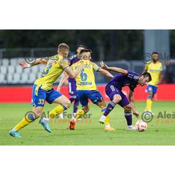 Roko Baturina in action during Prva liga Telemach match between Koper and Maribor at Arena Bonifika, Koper, Slovenia on July 31, 2022