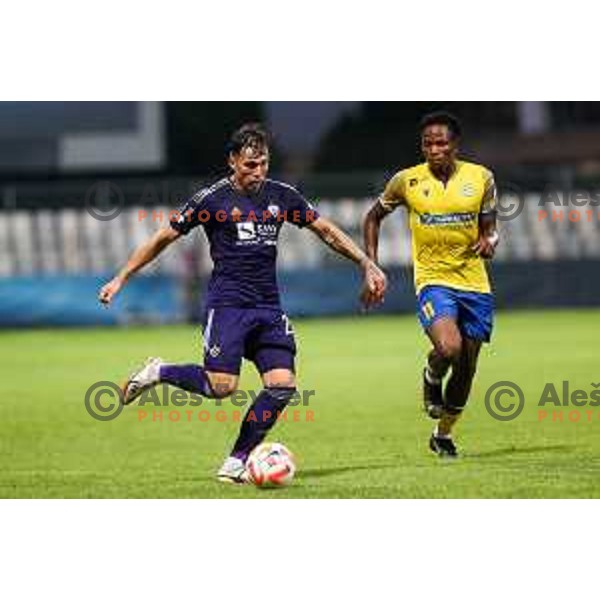 in action during Prva liga Telemach match between Koper and Maribor at Arena Bonifika, Koper, Slovenia on July 31, 2022