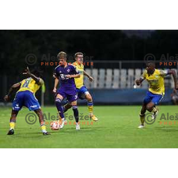 in action during Prva liga Telemach match between Koper and Maribor at Arena Bonifika, Koper, Slovenia on July 31, 2022