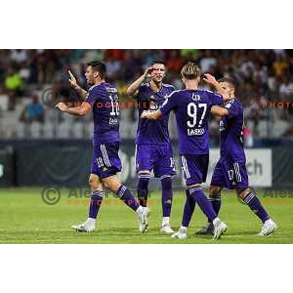 Roko Baturina in action during Prva liga Telemach match between Koper and Maribor at Arena Bonifika, Koper, Slovenia on July 31, 2022