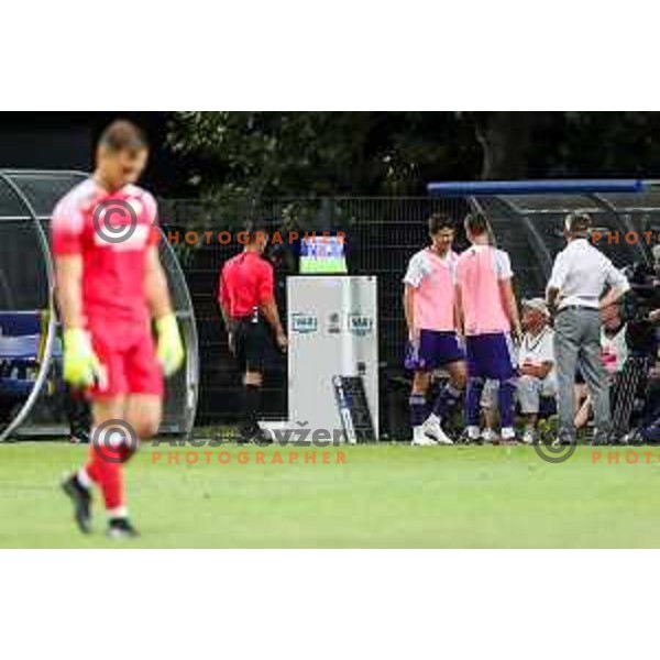 in action during Prva liga Telemach match between Koper and Maribor at Arena Bonifika, Koper, Slovenia on July 31, 2022