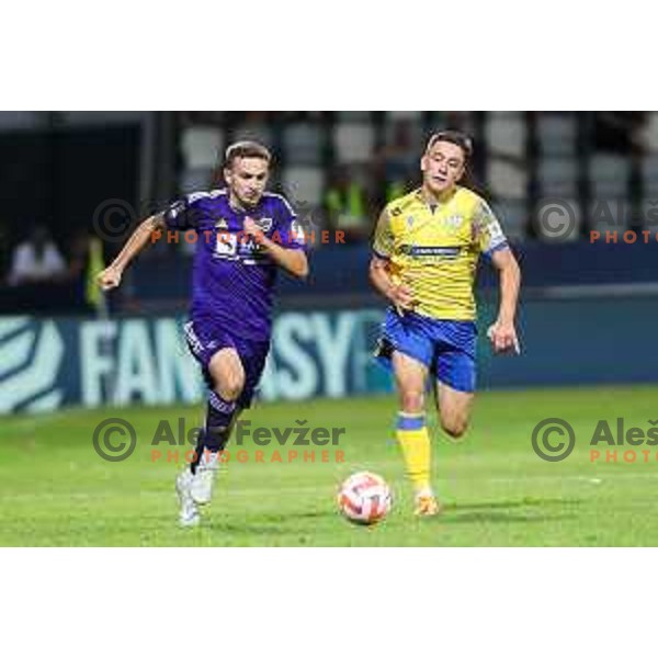Ivan Brnic in action during Prva liga Telemach match between Koper and Maribor at Arena Bonifika, Koper, Slovenia on July 31, 2022