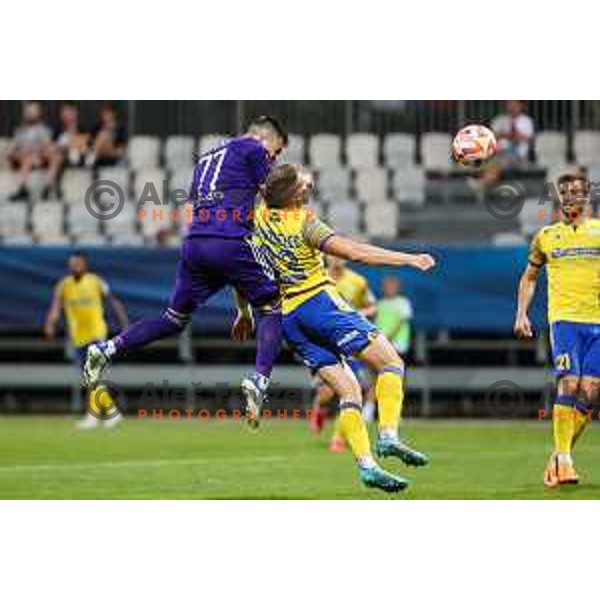 Zan Vipotnik in action during Prva liga Telemach match between Koper and Maribor at Arena Bonifika, Koper, Slovenia on July 31, 2022