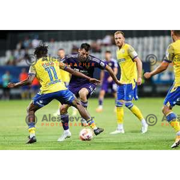 Roko Baturina in action during Prva liga Telemach match between Koper and Maribor at Arena Bonifika, Koper, Slovenia on July 31, 2022
