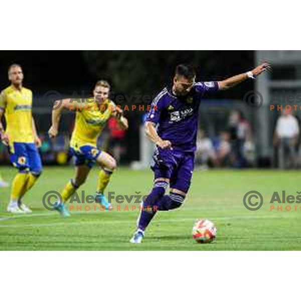 Zan Vipotnik in action during Prva liga Telemach match between Koper and Maribor at Arena Bonifika, Koper, Slovenia on July 31, 2022