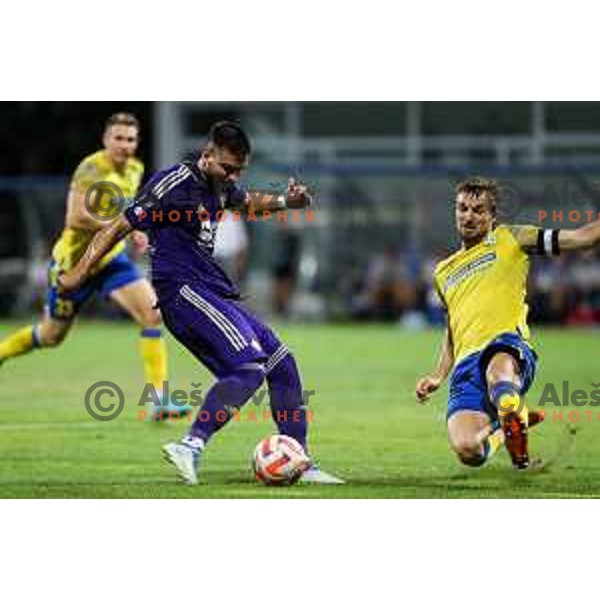 Zan Vipotnik in action during Prva liga Telemach match between Koper and Maribor at Arena Bonifika, Koper, Slovenia on July 31, 2022