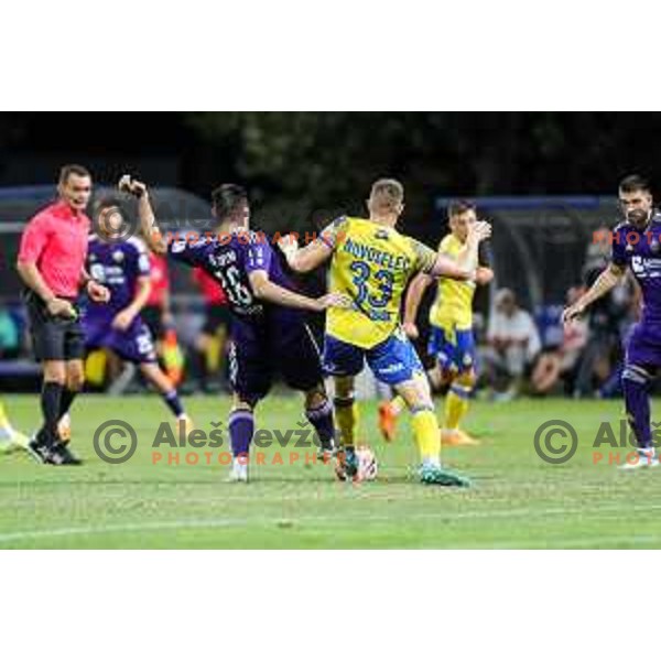in action during Prva liga Telemach match between Koper and Maribor at Arena Bonifika, Koper, Slovenia on July 31, 2022