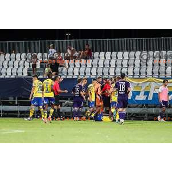 in action during Prva liga Telemach match between Koper and Maribor at Arena Bonifika, Koper, Slovenia on July 31, 2022