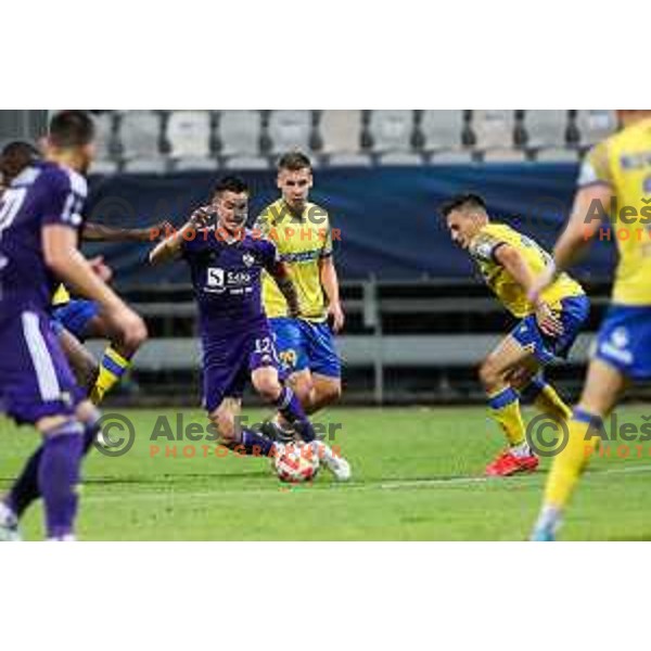 in action during Prva liga Telemach match between Koper and Maribor at Arena Bonifika, Koper, Slovenia on July 31, 2022