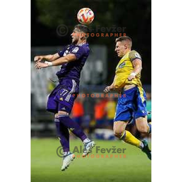Zan Vipotnik in action during Prva liga Telemach match between Koper and Maribor at Arena Bonifika, Koper, Slovenia on July 31, 2022