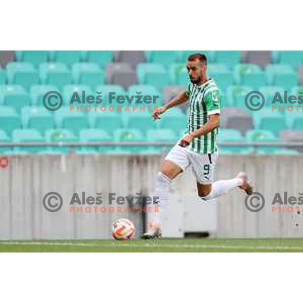 Mustafa Nukic in action during Prva Liga Telemach 2022-2023 football match between Olimpija and Bravo in SRC Stozice, Ljubljana, Slovenia on July 31, 2022