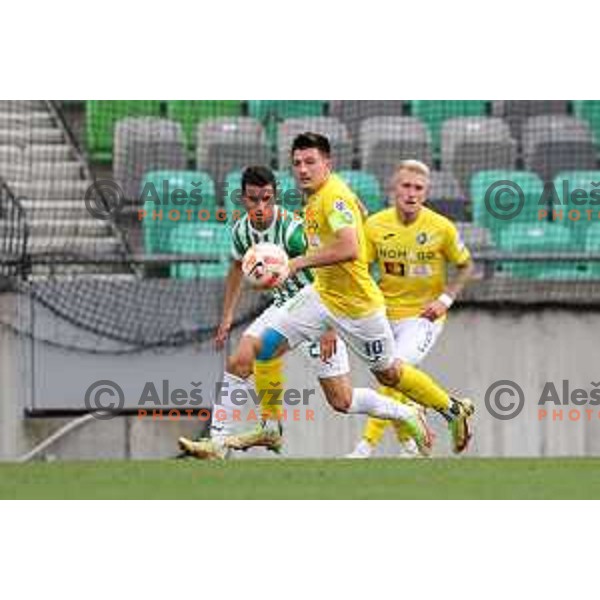 in action during Prva Liga Telemach 2022-2023 football match between Olimpija and Bravo in SRC Stozice, Ljubljana, Slovenia on July 31, 2022