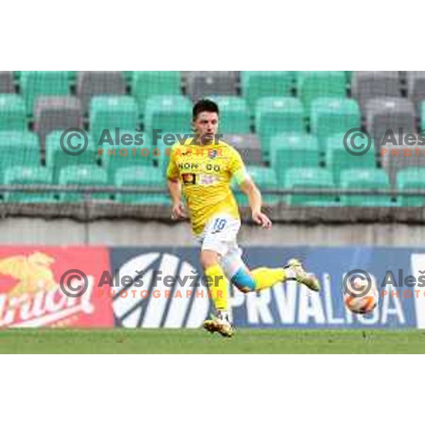 in action during Prva Liga Telemach 2022-2023 football match between Olimpija and Bravo in SRC Stozice, Ljubljana, Slovenia on July 31, 2022