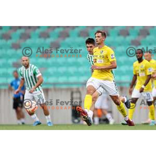 in action during Prva Liga Telemach 2022-2023 football match between Olimpija and Bravo in SRC Stozice, Ljubljana, Slovenia on July 31, 2022